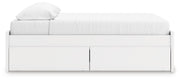 Onita White King Platform Bed with 1 Side Storage - EB9630B23