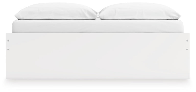 Onita White King Platform Bed with 1 Side Storage - EB9630B23