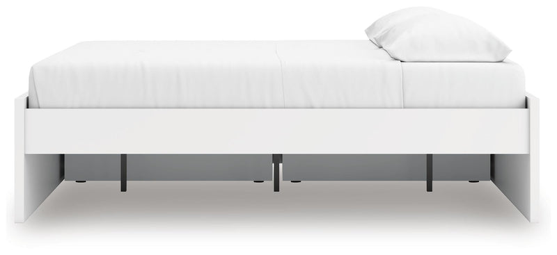 Onita White King Platform Bed with 1 Side Storage - EB9630B23