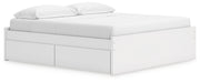 Onita White King Platform Bed with 2 Side Storage - EB9630B18