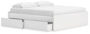 Onita White King Platform Bed with 2 Side Storage - EB9630B18