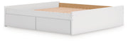 Onita White King Platform Bed with 2 Side Storage - EB9630B18