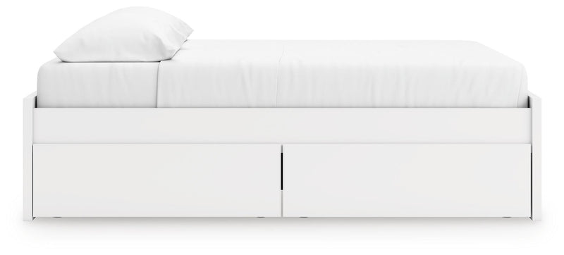 Onita White King Platform Bed with 2 Side Storage - EB9630B18