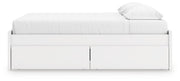 Onita White King Platform Bed with 2 Side Storage - EB9630B18