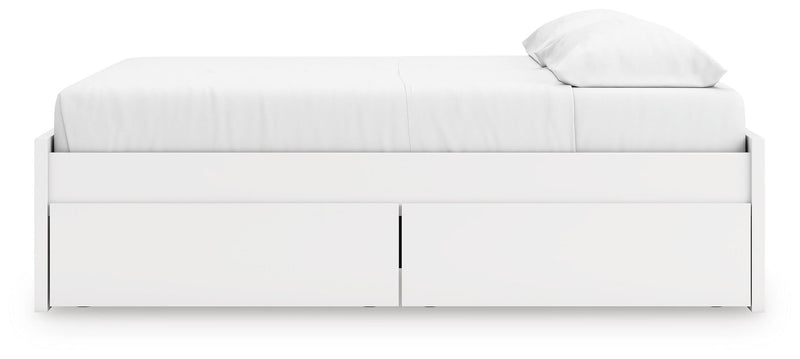 Onita White King Platform Bed with 2 Side Storage - EB9630B18