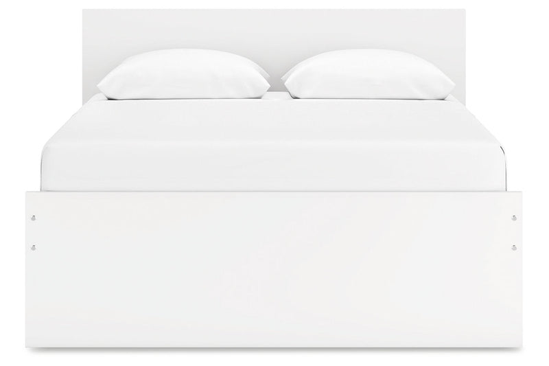 Onita White Queen Platform Bed - Gate FurnitureQueen Bed