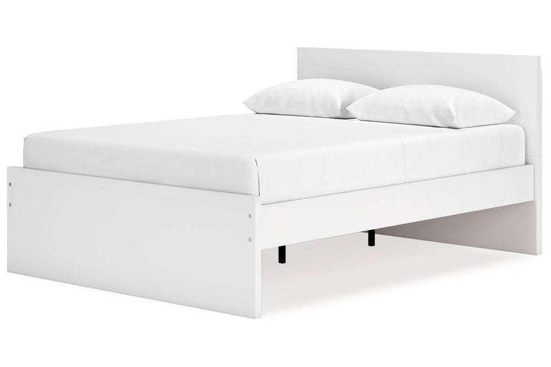 Onita White Queen Platform Bed - Gate FurnitureQueen Bed