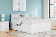 Onita White Queen Platform Bed with 1 Side Storage - EB9630B22
