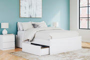 Onita White Queen Platform Bed with 1 Side Storage - EB9630B22