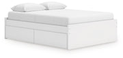 Onita White Queen Platform Bed with 1 Side Storage - EB9630B22