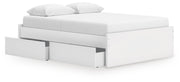Onita White Queen Platform Bed with 1 Side Storage - EB9630B22