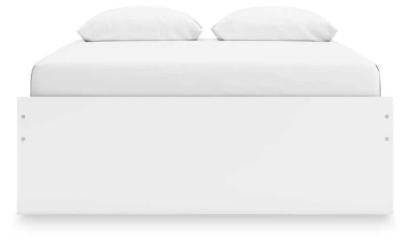 Onita White Queen Platform Bed with 1 Side Storage - EB9630B22