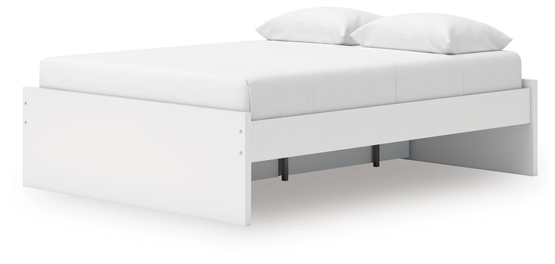 Onita White Queen Platform Bed with 1 Side Storage - EB9630B22