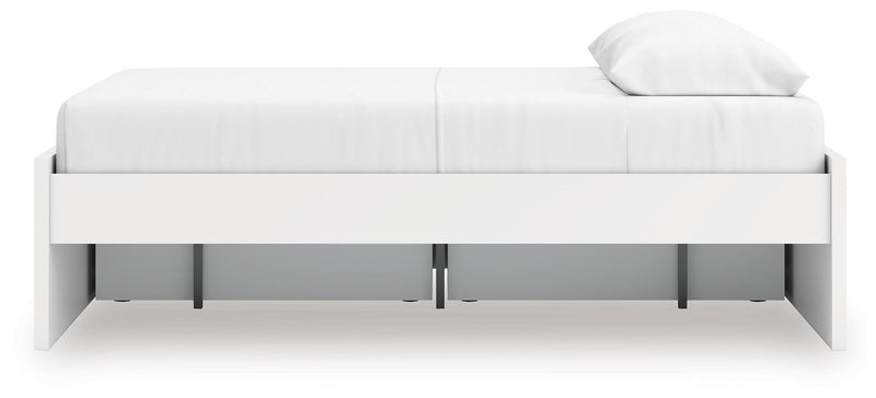 Onita White Queen Platform Bed with 1 Side Storage - EB9630B22