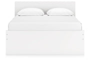 Onita White Queen Platform Bed with 1 Side Storage - Gate FurnitureQueen Bed