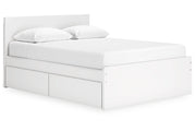 Onita White Queen Platform Bed with 2 Side Storage - Gate FurnitureQueen Bed