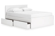 Onita White Queen Platform Bed with 2 Side Storage - Gate FurnitureQueen Bed
