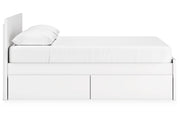 Onita White Queen Platform Bed with 2 Side Storage - Gate FurnitureQueen Bed