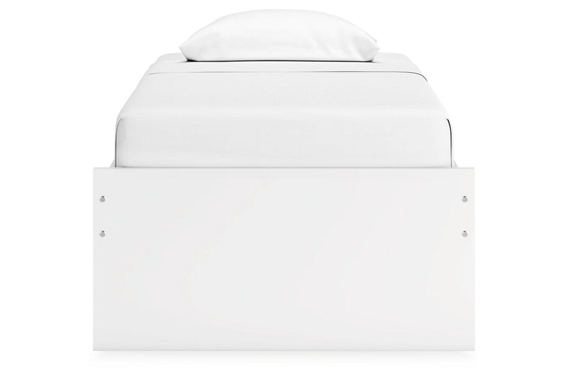 Onita White Youth One Side Storage Platform Bedroom Set - Gate FurnitureYouth Bedroom Set