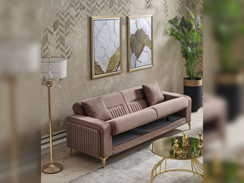Onix 3-pieces (Sofa & Loveseat & Chair) Livingroom in Brown - 200-SER-ONI-AMKA901-321