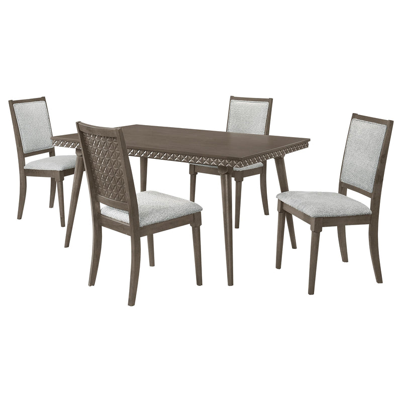 Onslow 5-piece 59-inch Rectangular Dining Set Dark Brown - 108621-S5