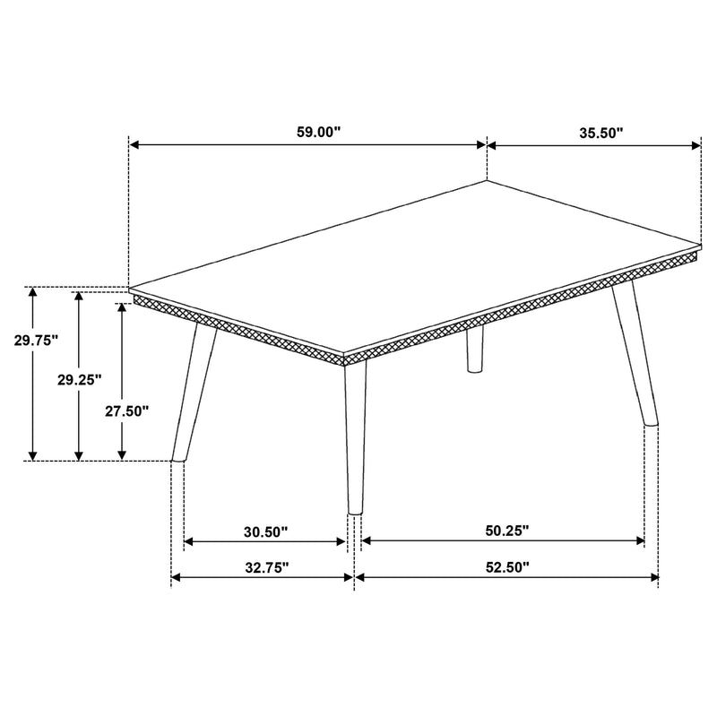Onslow 59-inch Rectangular Wood Dining Table Dark Brown - 108621