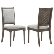 Onslow Upholstered Dining Side Chair Dark Brown (Set of 2) - 108622