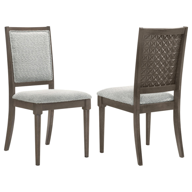 Onslow Upholstered Dining Side Chair Dark Brown (Set of 2) - 108622