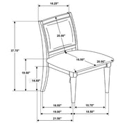 Onslow Upholstered Dining Side Chair Dark Brown (Set of 2) - 108622