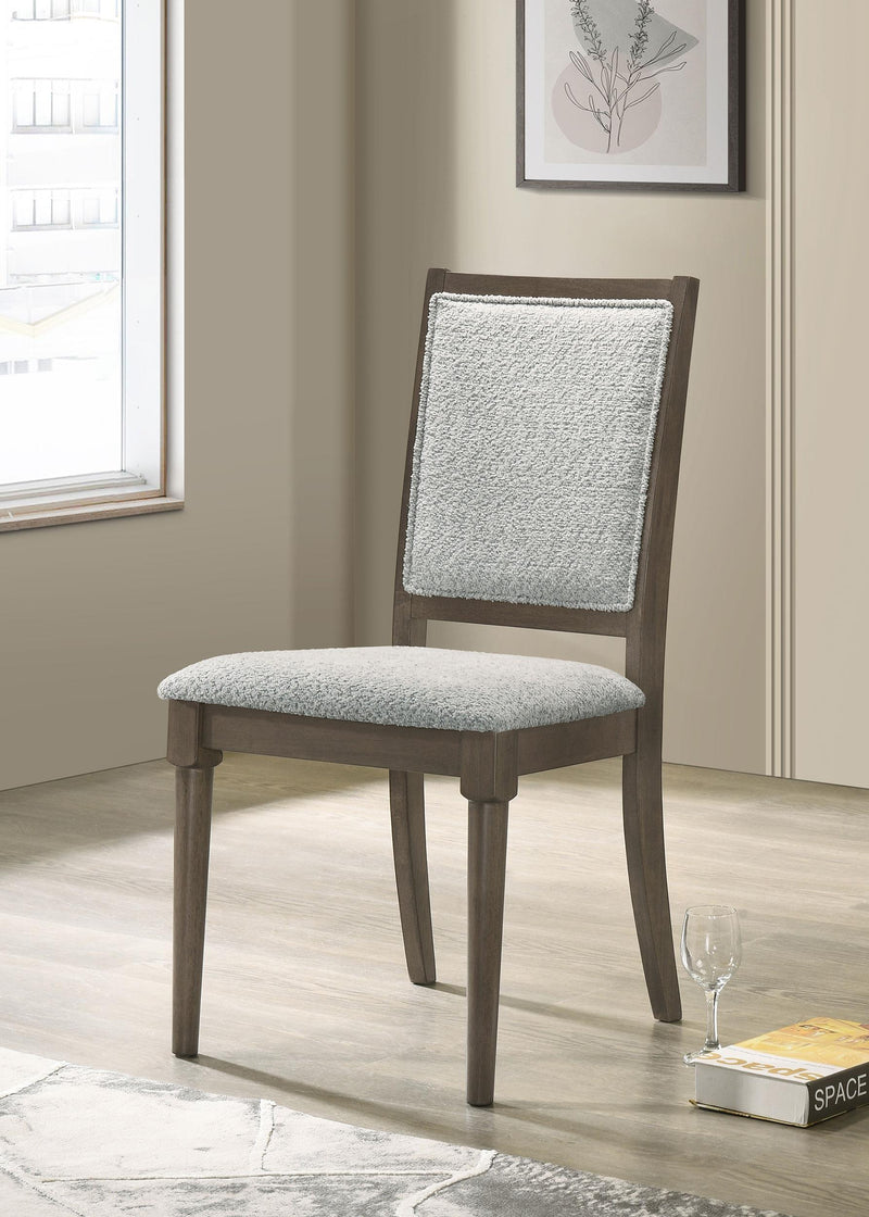 Onslow Upholstered Dining Side Chair Dark Brown (Set of 2) - 108622
