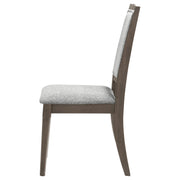 Onslow Upholstered Dining Side Chair Dark Brown (Set of 2) - 108622