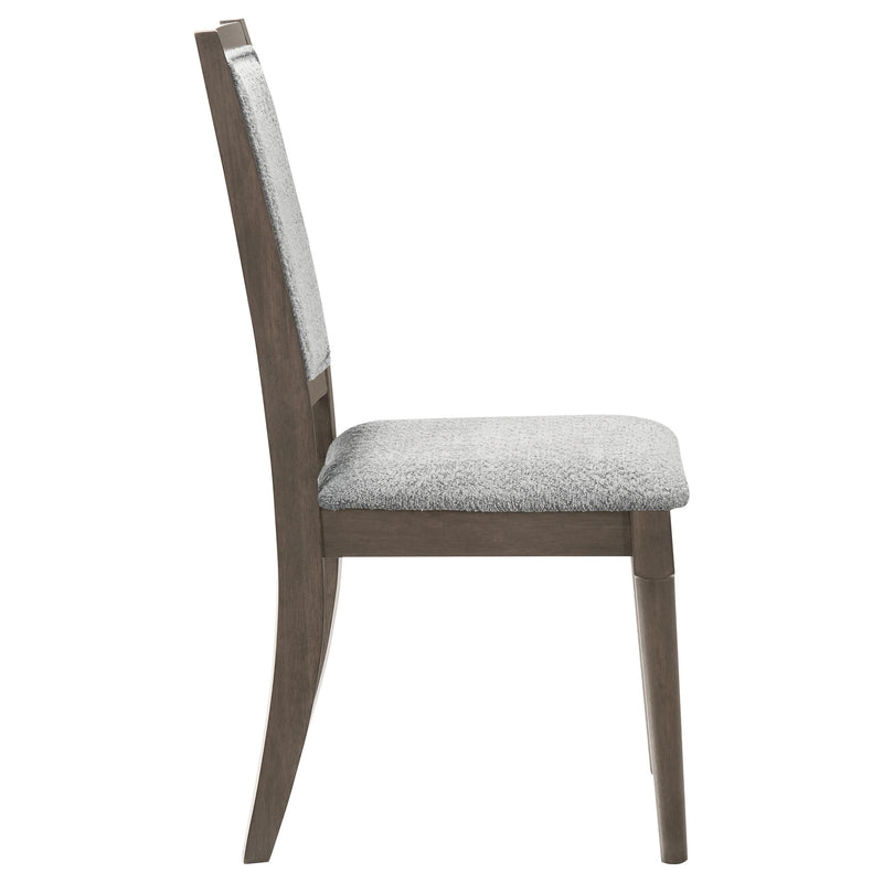 Onslow Upholstered Dining Side Chair Dark Brown (Set of 2) - 108622