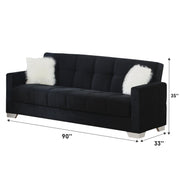 Ontario Black Sleeper Living Room Set - Gate FurnitureLiving Room Set