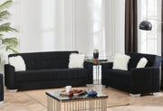 Ontario Black Sleeper Living Room Set - Gate FurnitureLiving Room Set