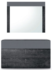 Onyx Single Dresser / Mirror SET - p13624