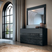 Onyx Single Dresser / Mirror SET - p13624
