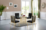 Opal Velvet Upholstered Dining Chair in Black, Set of 2 - 737Black-C