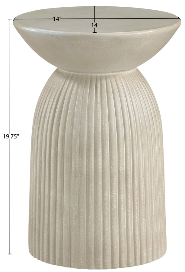 Opani Concrete End Table in Beige - 624Sand-ET