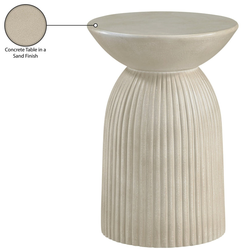 Opani Concrete End Table in Beige - 624Sand-ET