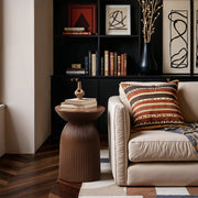 Opani Concrete End Table in Brown - 624Brown-ET