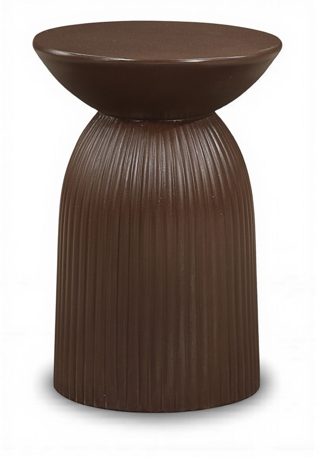 Opani Concrete End Table in Brown - 624Brown-ET