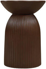 Opani Concrete End Table in Brown - 624Brown-ET