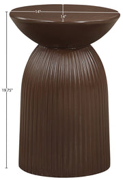 Opani Concrete End Table in Brown - 624Brown-ET