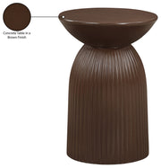 Opani Concrete End Table in Brown - 624Brown-ET