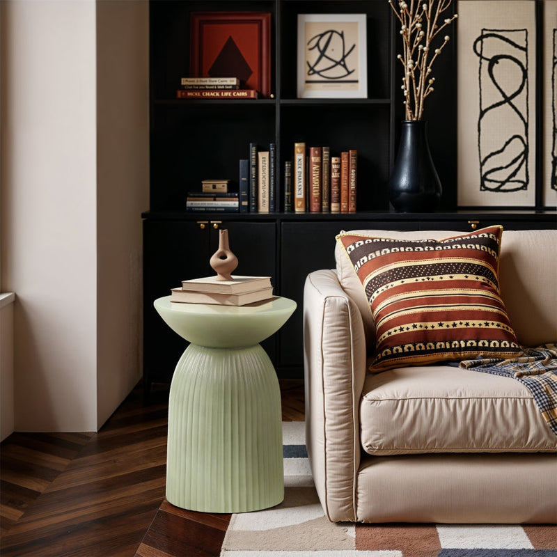 Opani Concrete End Table in Green - 624Green-ET