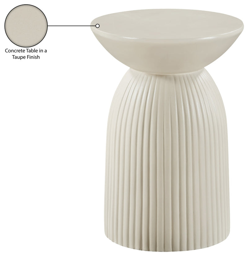 Opani Concrete End Table in Taupe - 624Taupe-ET