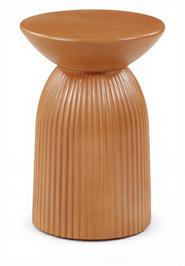 Opani Concrete End Table in Terracotta - 624Terracotta-ET
