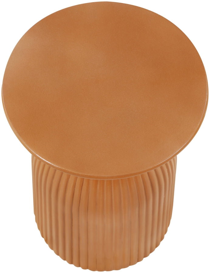 Opani Concrete End Table in Terracotta - 624Terracotta-ET