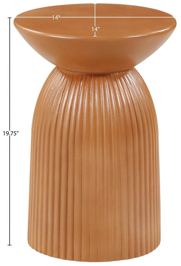 Opani Concrete End Table in Terracotta - 624Terracotta-ET
