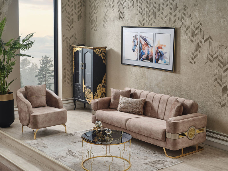 Opera 3-pieces (Sofa & Loveseat & Chair) Livingroom in Beige - 200-SER-OPE-TURKO442-321